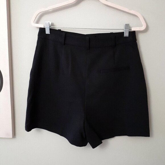 NWT Zara black high waisted buttoned front tailored Bermuda shorts, L - Picture 13 of 13